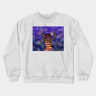 African American black woman disco funky dancing. Crewneck Sweatshirt